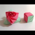 Origami rose cube
