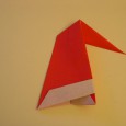 Origami santa hat