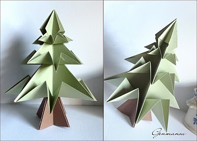 origami sapin