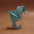 Origami seahorse