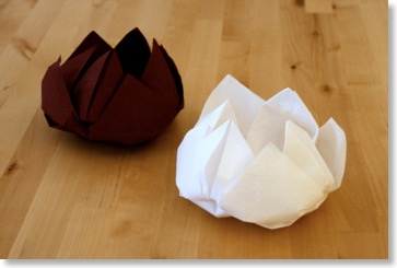 origami serviette facile