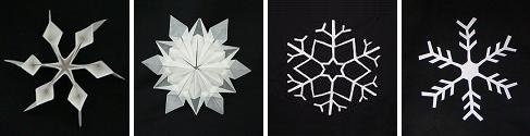 origami snowflakes