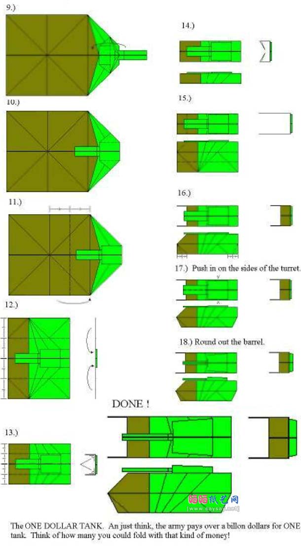 origami tank instructions