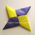 Origami throwing star