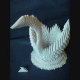 Origami triangle swan