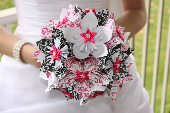 origami wedding bouquet