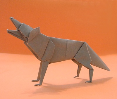 origami wolf