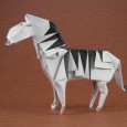 Origami zebra