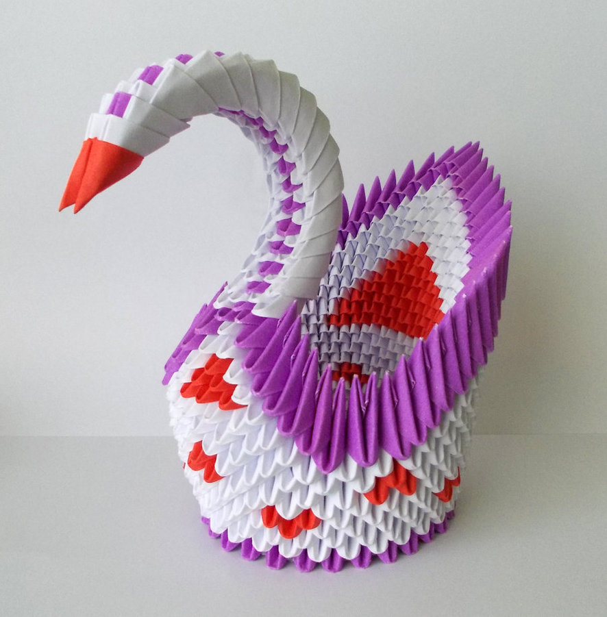 3 d origami swan