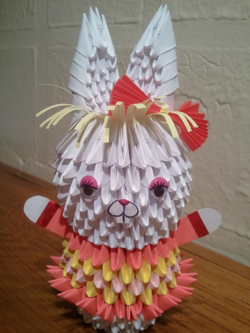 3d origami bunny