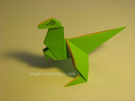 3d origami dinosaur instructions