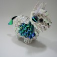 3d origami dog