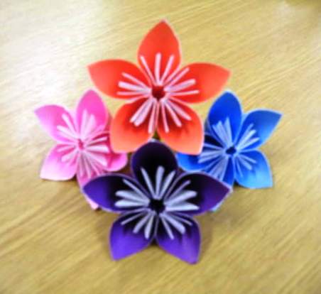 3d origami easy flower