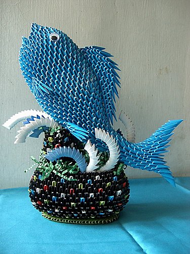 3d origami fish