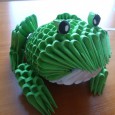 3d origami frog