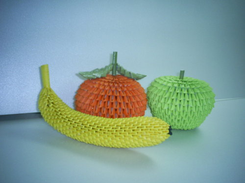 3d origami fruits