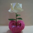 3d origami heart vase