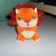 3d origami lion