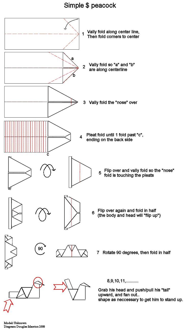 3d origami peacock tutorial pdf