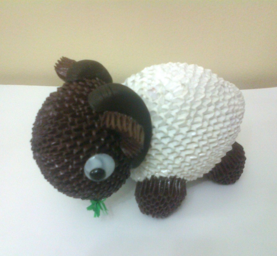 3d origami sheep