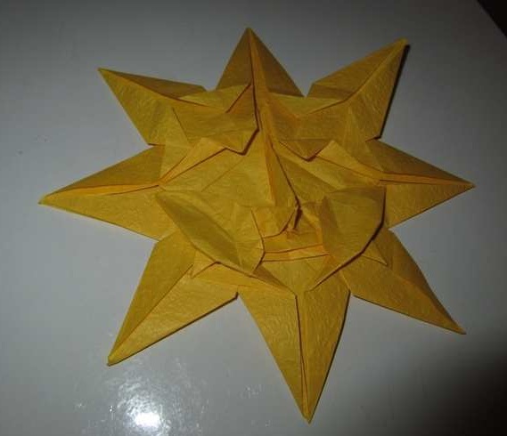 3d origami sun