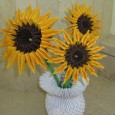 3d origami sunflower