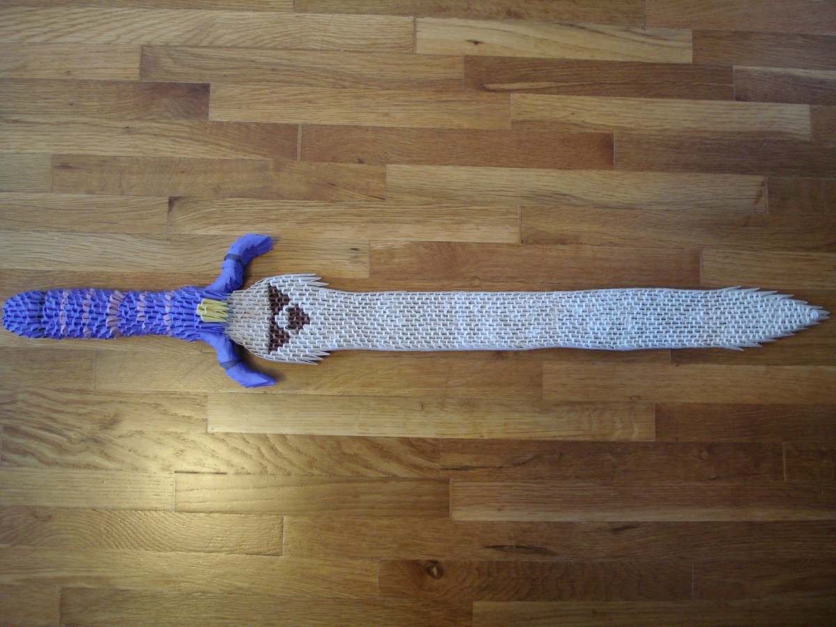 3d origami sword