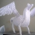 3d origami unicorn