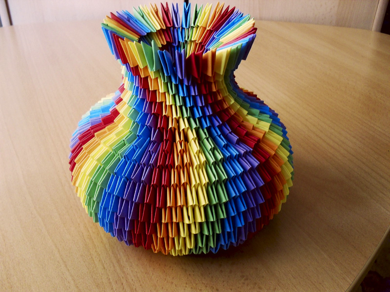 3d origami vaza