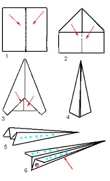 avion en papier facile à faire