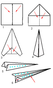 avion en papier origami facile