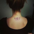 Bateau origami tattoo