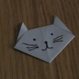 Chat en papier origami