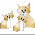 Chat origami diagramme