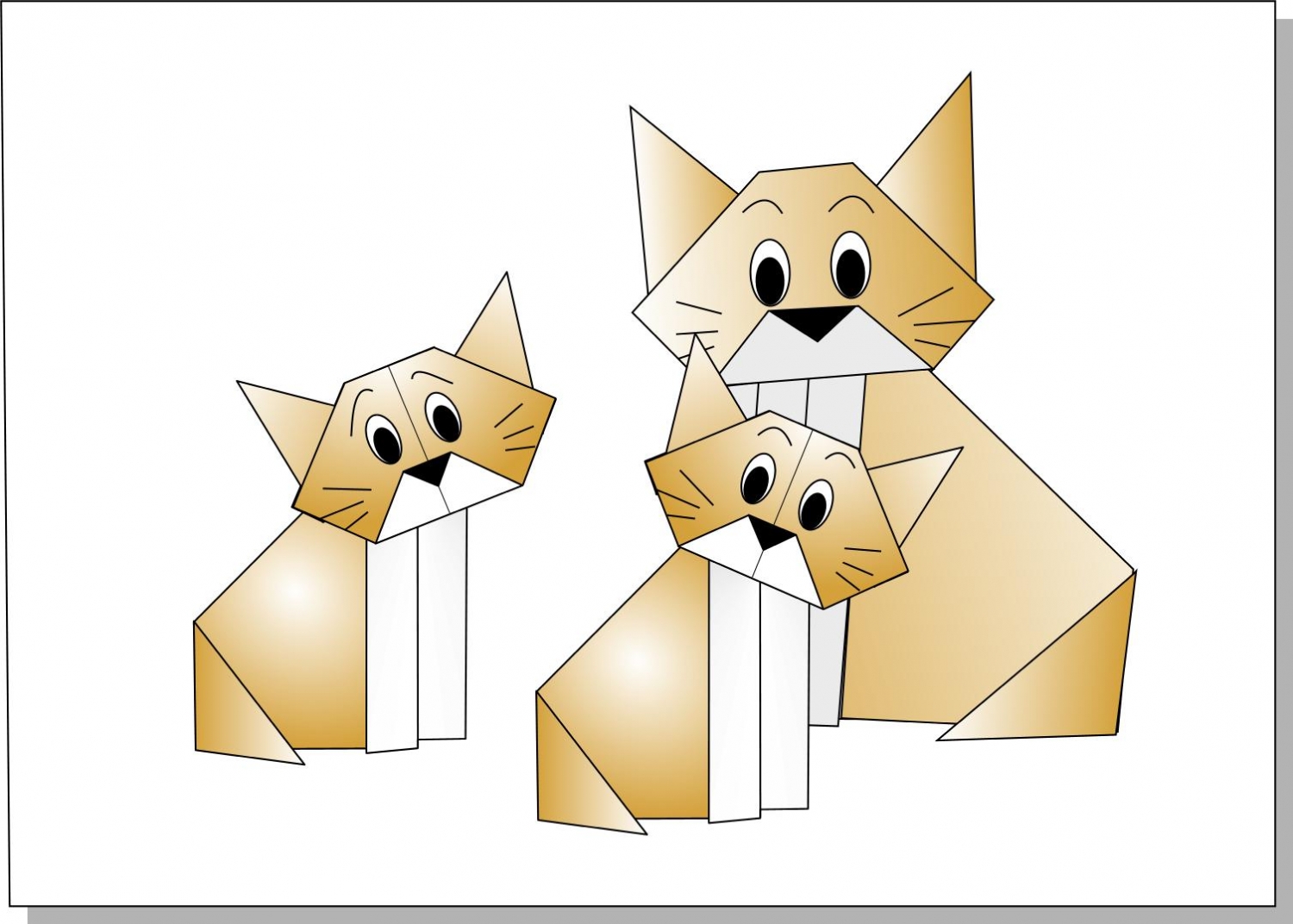 chat origami diagramme