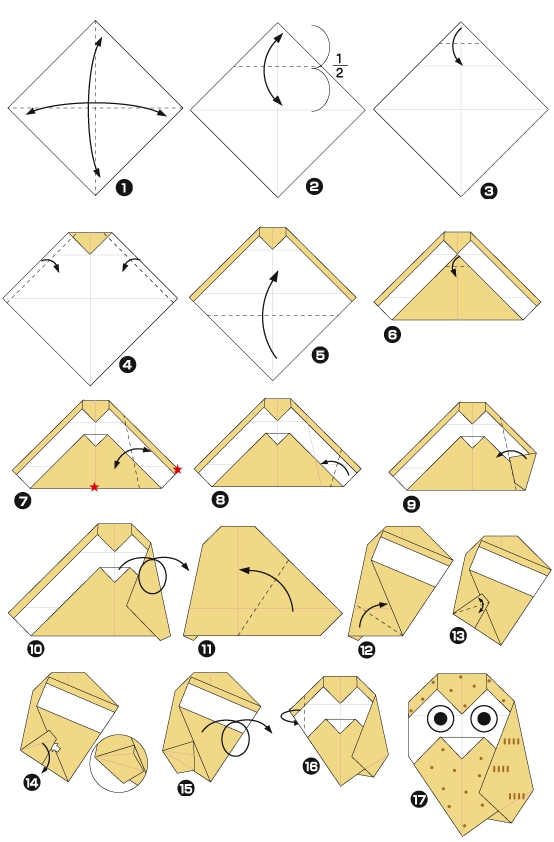 chouette en origami