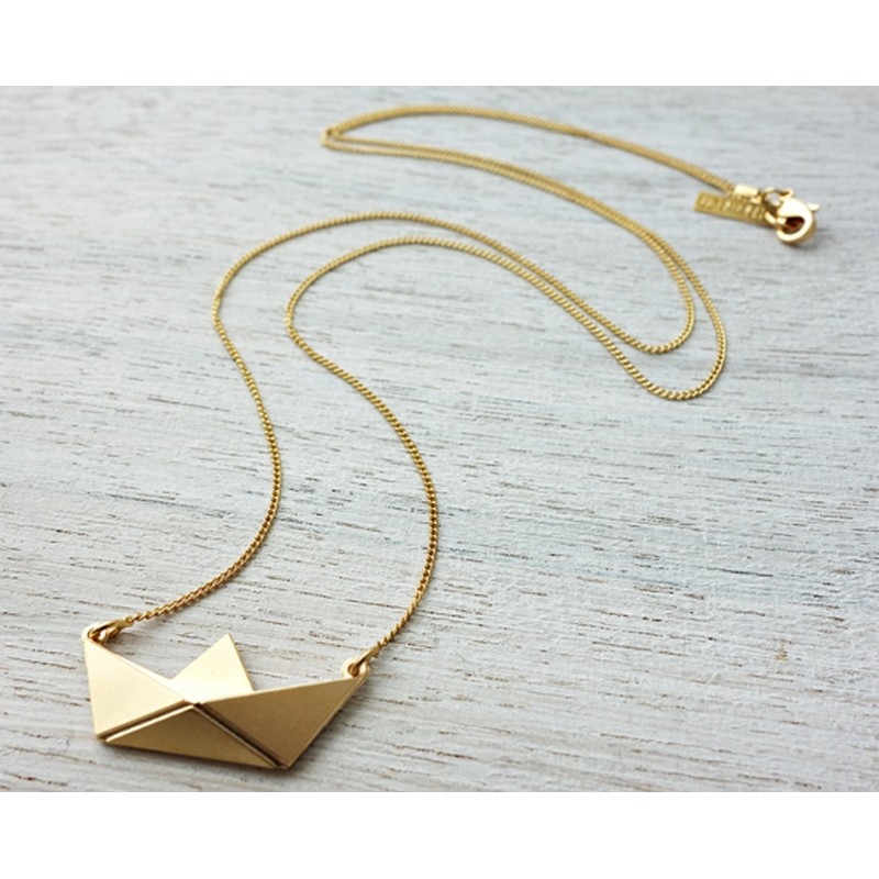 collier bateau origami