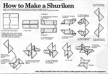 comment faire des shuriken en papier