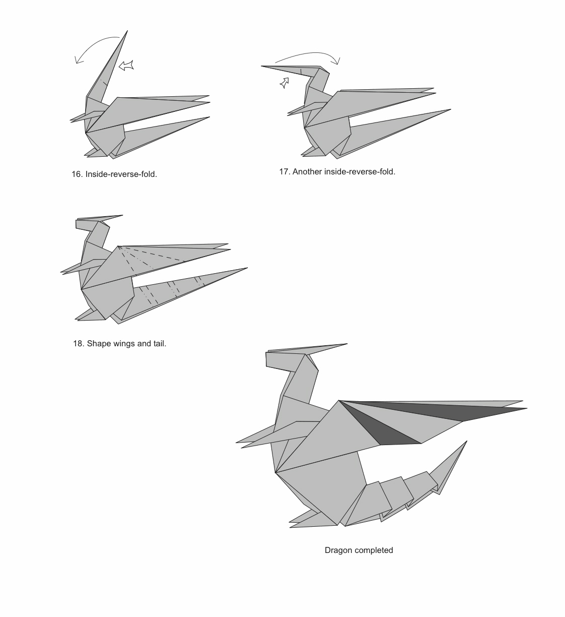 comment faire origami dragon facile