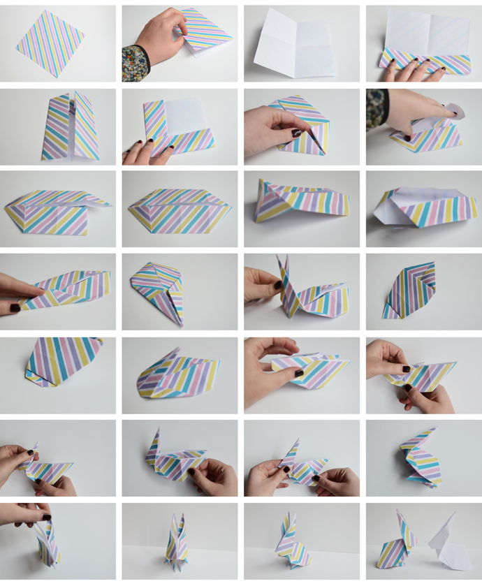 comment faire un origami lapin