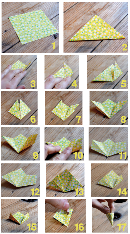 comment faire une fleur en papier origami