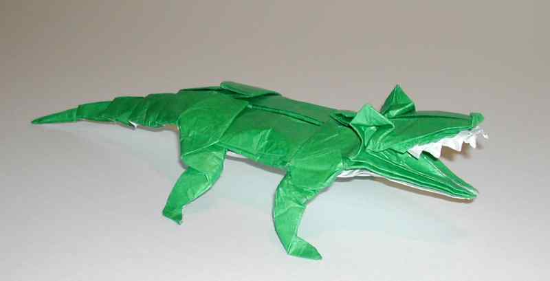 crocodile en origami