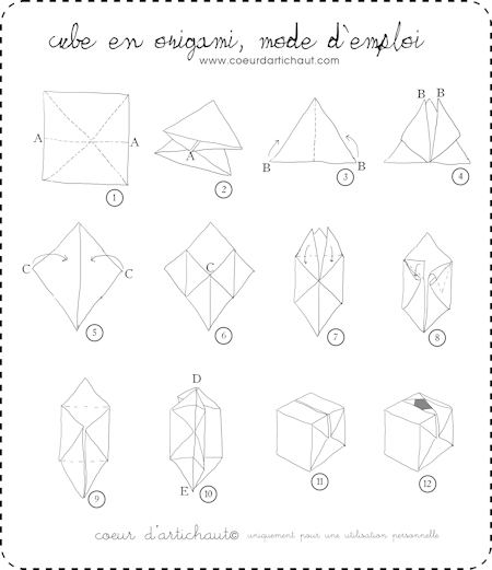 cube en pliage