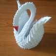 Cygne en origami 3d