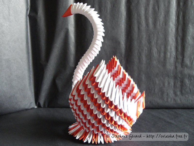 cygne origami modulaire