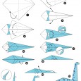 Dinosaure en origami