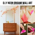 Diy origami wall decoration