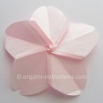 Easy flat origami flower