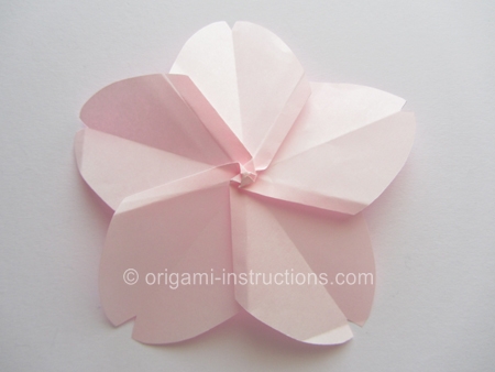 easy flat origami flower