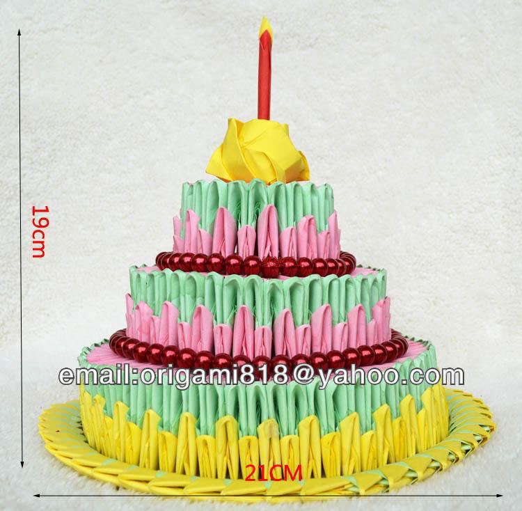easy origami birthday cake